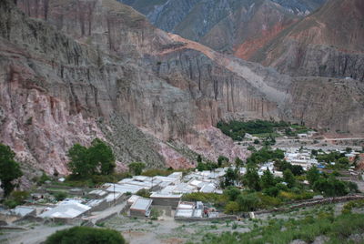 View of a valley with mountain range in the background