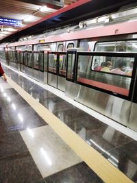 Train at railroad station