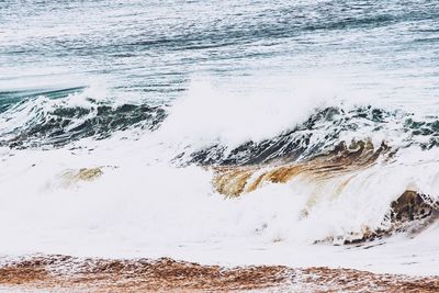 Waves rushing towards shore
