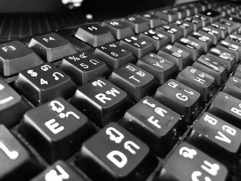 Close-up of computer keyboard