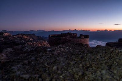 Sunrise on the top of the chaberton mountain