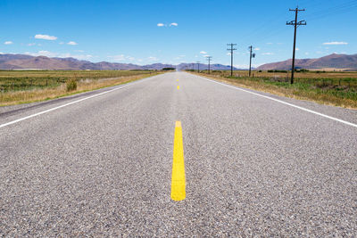 Surface level of empty road