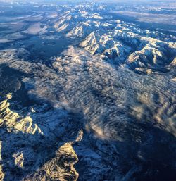 High angle view of volcanic landscape