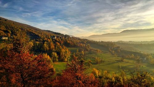 Scenic view of mountain against sky