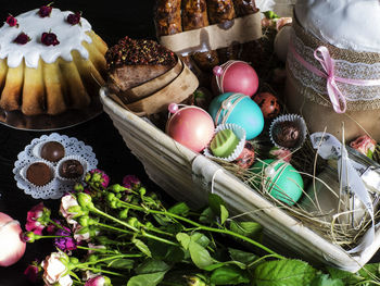 Easter sweets and decoration