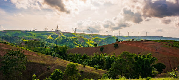 Panoramic view of landscape against sky