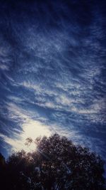 Low angle view of cloudy sky