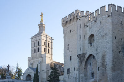 Low angle view of historic building against sky