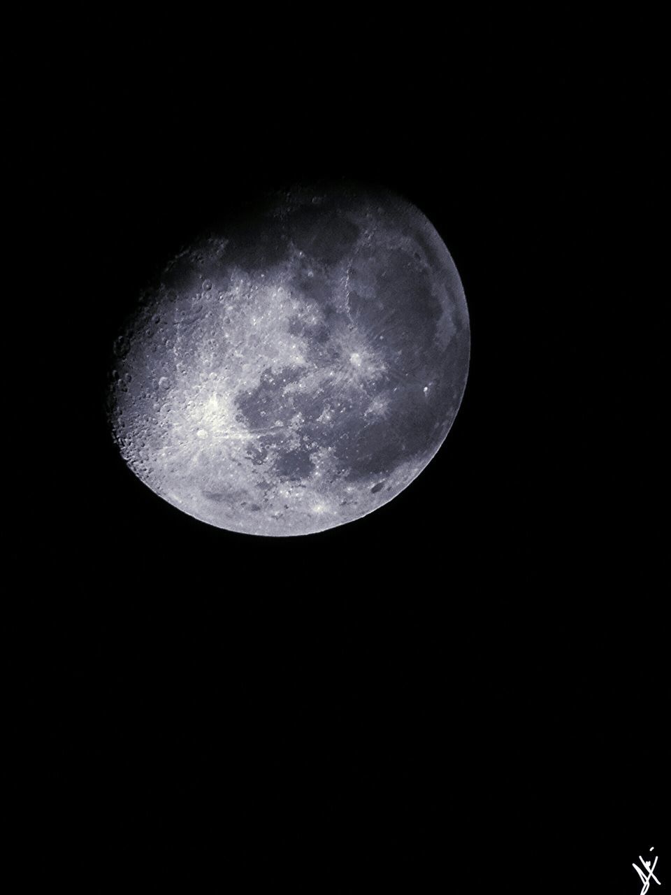 LOW ANGLE VIEW OF MOON IN SKY