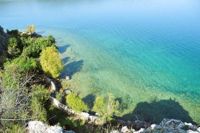 High angle view of sea against sky