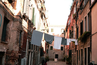Low angle view of buildings in city