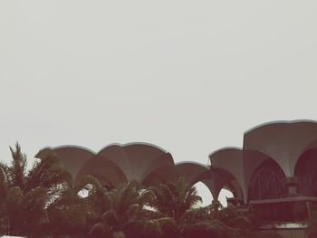 Low angle view of built structure against clear sky