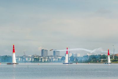 Lighthouse in sea