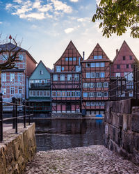 Beautiful and elegant old buildings in lüneburg