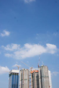 Low angle view of buildings against sky