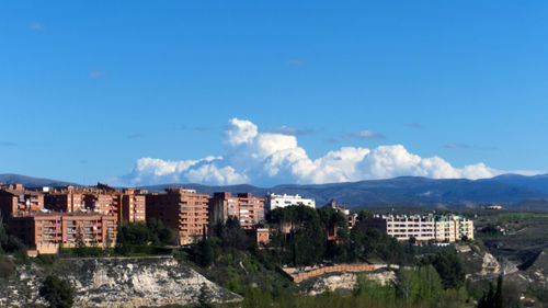 High angle shot of townscape