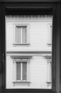 Closed door of building