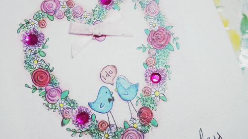 Close-up high angle view of multi colored pattern