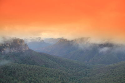 The mist of blue mountains