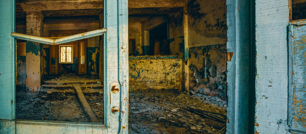 Closed wooden door