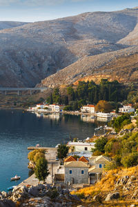 Harbour of a small pantoukios village in northern chios.