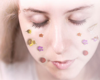 Close-up portrait of a beautiful young woman