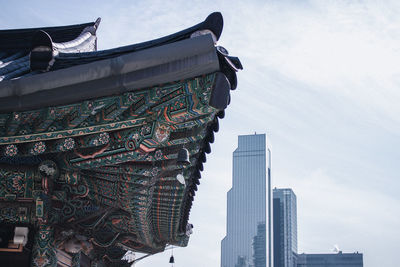 Low angle view of buildings against sky