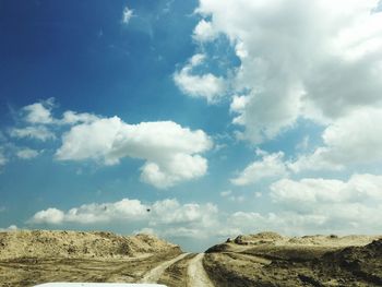 Scenic view of road against sky