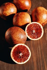 Close-up of oranges on table