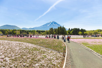 Group of people on road