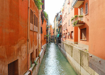 Canal amidst buildings in city