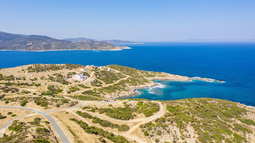 Aerial view at the beach.