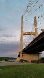Low angle view of bridge against sky