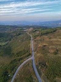 High angle view of landscape against sky