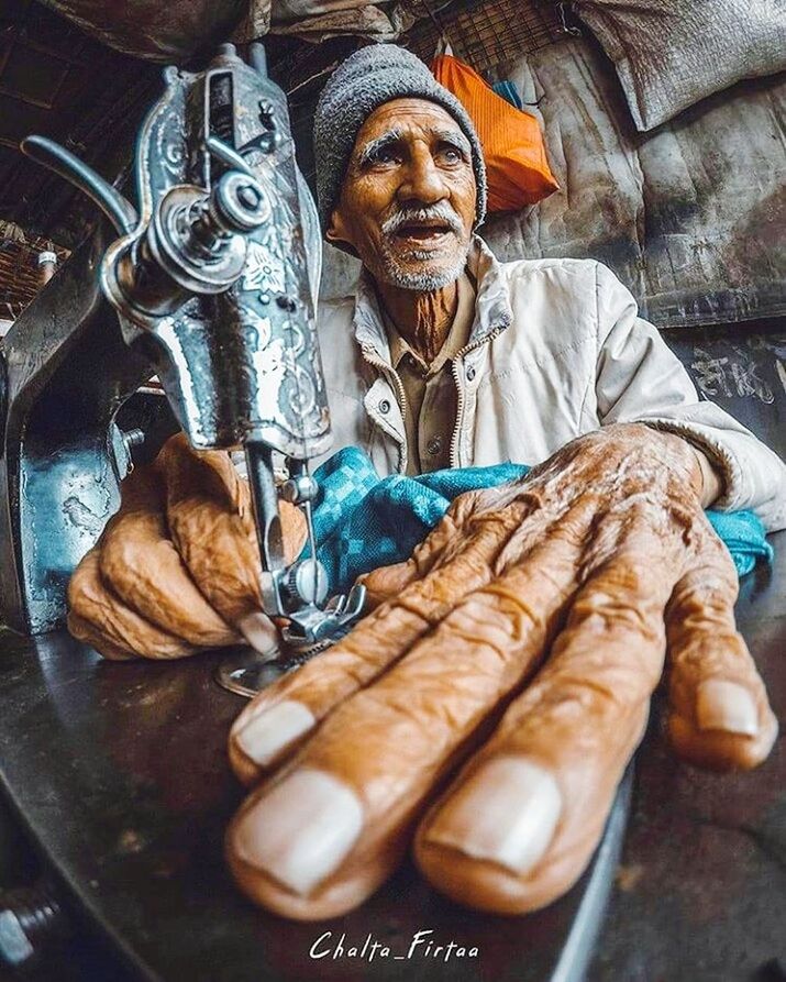 food and drink, food, one person, real people, art and craft, front view, representation, males, human representation, indoors, turban, male likeness, bread, men, sitting, snack, indian food