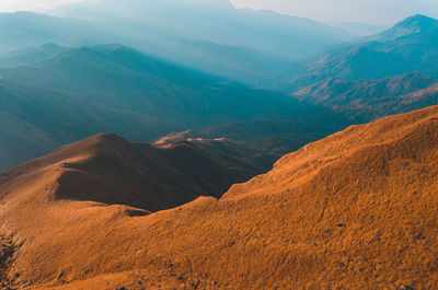 Scenic view of mountain range