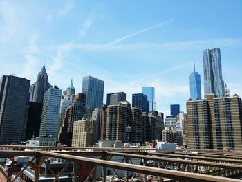 View of skyscrapers in city