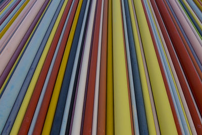 Full frame shot of colorful fabrics in store