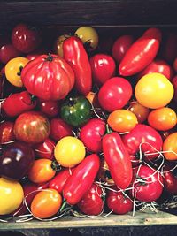 Full frame shot of red chili peppers