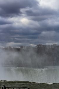 Storm clouds over landscape