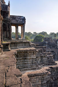 Old ruins of temple against sky