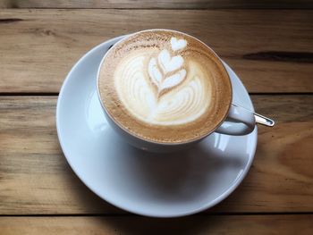 Coffee cup on table