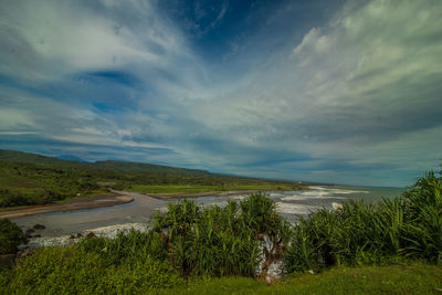 Scenic view of landscape against sky