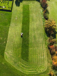 High angle view of metal