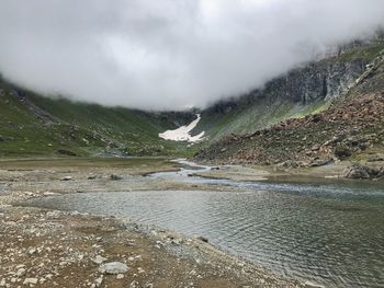 Scenic view of mountain against sky