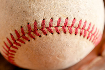 Close-up of baseball