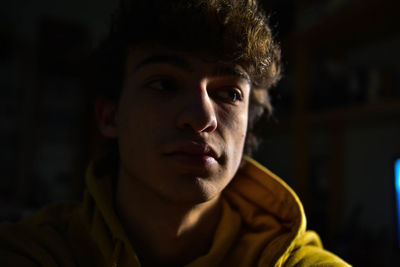 Close-up portrait of young man