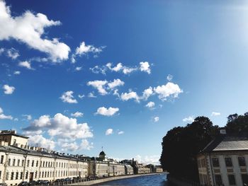 Low angle view of buildings against sky