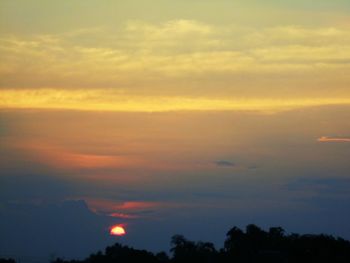 Low angle view of sky at sunset