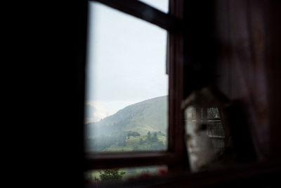 View of house through window
